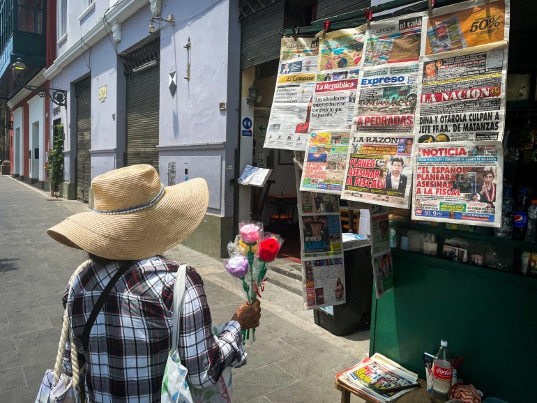 A newsstand in Lima, Peru