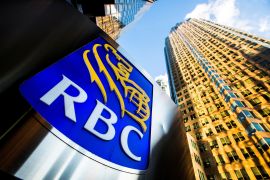 Royal Bank of Canada logo is seen on Bay Street in Toronto