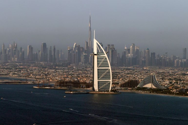 A picture of the skyline of Dubai
