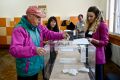 A man casts his ballot at a polling station during the country's parliamentary elections in Sofia