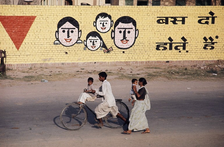 A mural advertising birth control is shown in India, date unknown. (AP Photo)