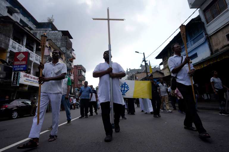 Sri Lanka Easter attacks protest