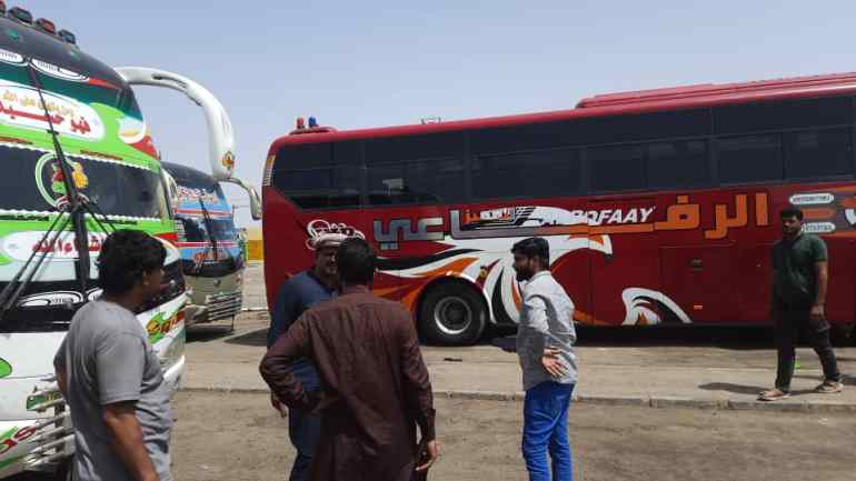 Pakistani citizens arrive in Port Sudan on Monday April 24