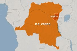 North Kivu, DRC map