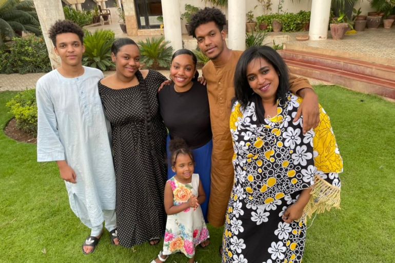 Noon Abdel Bassit and her family