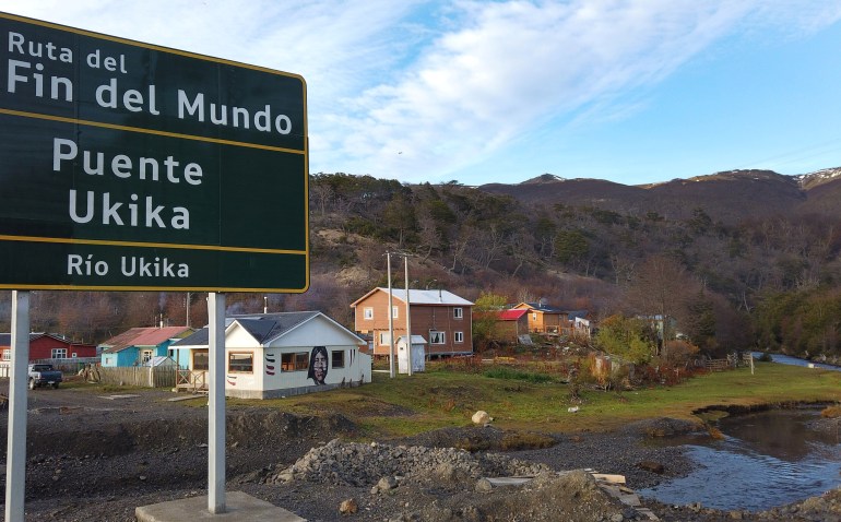 A view of the Ukika village in Puerto Williams, Chile 