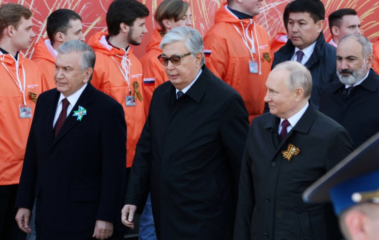 Russian President Vladimir Putin, Kazakh President Kassym