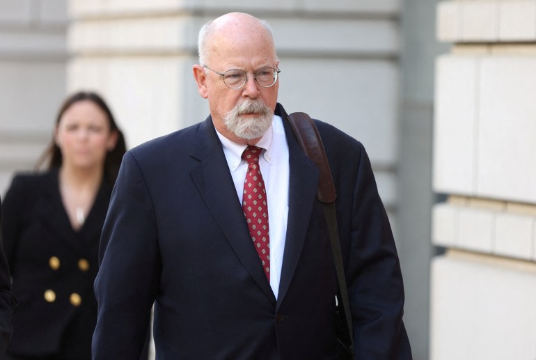 Special Counsel John Durham departs the U.S. Federal Courthouse in Washington