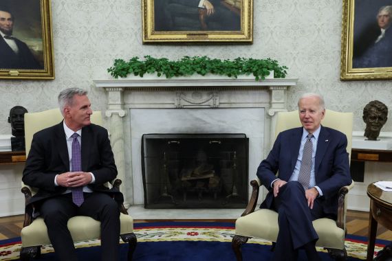 U.S. President Joe Biden hosts debt limit talks with U.S. House Speaker Kevin McCarthy