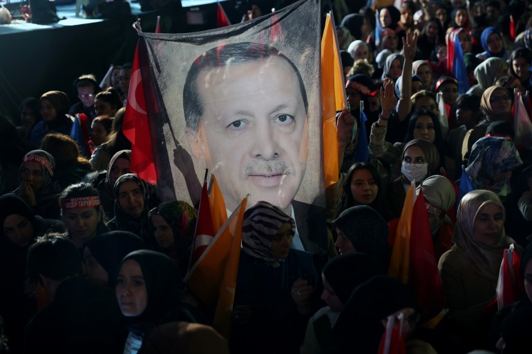 Supporters of Turkish President Tayyip Erdogan
