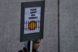 Protesters have been calling for a halt to new fossil fuel licensing [File: Peter Dejong/AP]