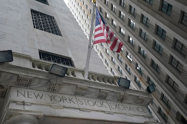 The New York Stock Exchange is seen in New York, US