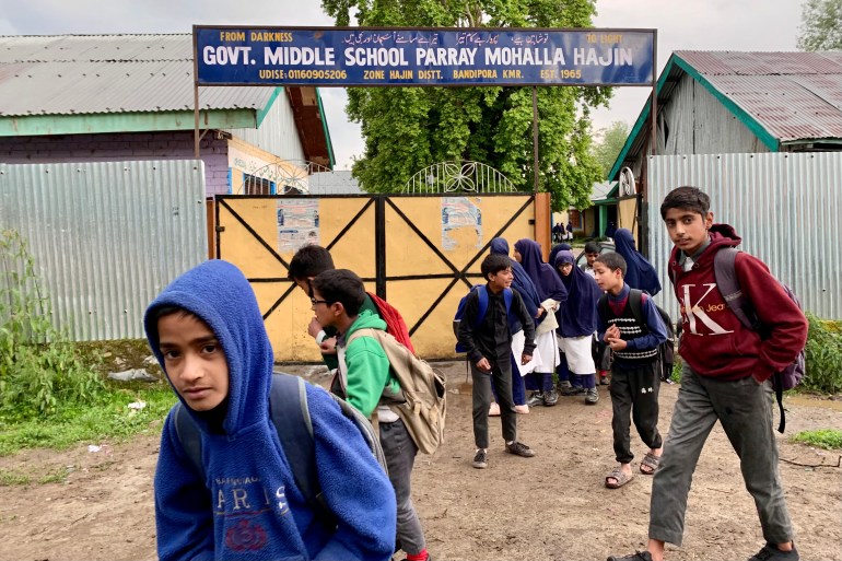 A school in Hajin at closing time. Wild boars have sparked a wave of panic across northern Kashmir.