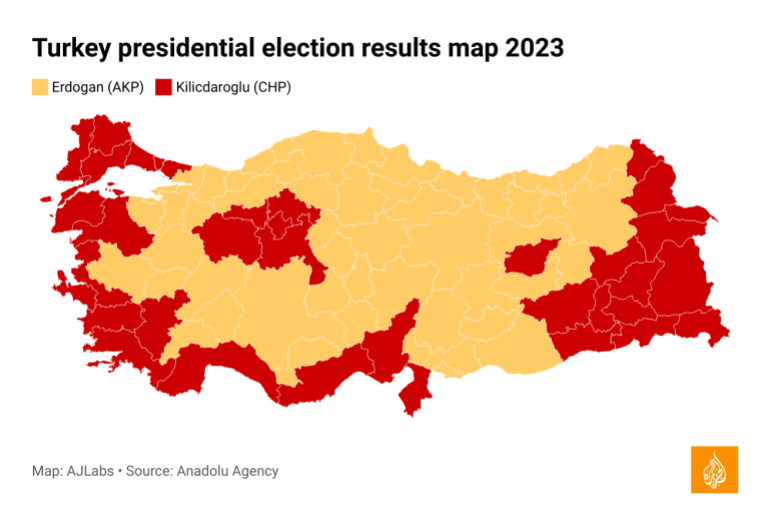 Turkey presidential election round 1 election map