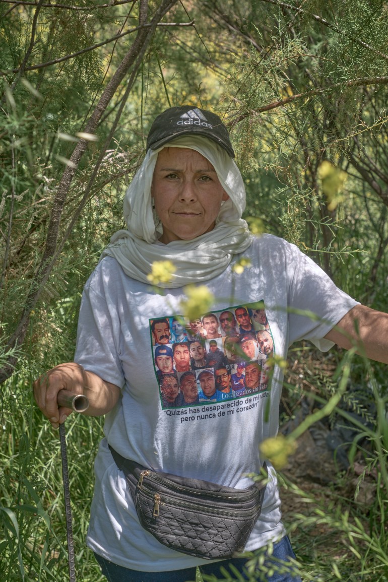 Portrait of Barbara Martinez who belongs to the 4th state brigade of Baja California, in which they search for missing persons