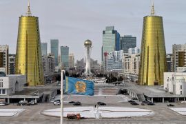 A view from Ak Orda Presidential Palace shows central Astana