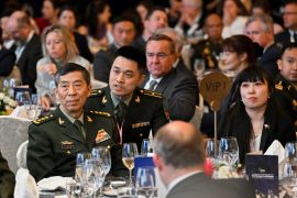 China’s Defence Minister Li Shangfu attends the 20th IISS Shangri-La Dialogue in Singapore on June 2, 2023, where US Defense Secretary Lloyd Austin said communication with China was key to avoiding conflict or crises [Caroline Chia/Reuters]