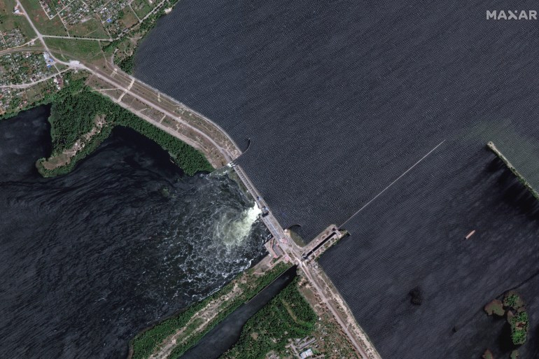 Kakhovka dam in southern Ukraine on Monday, June 5, 2023