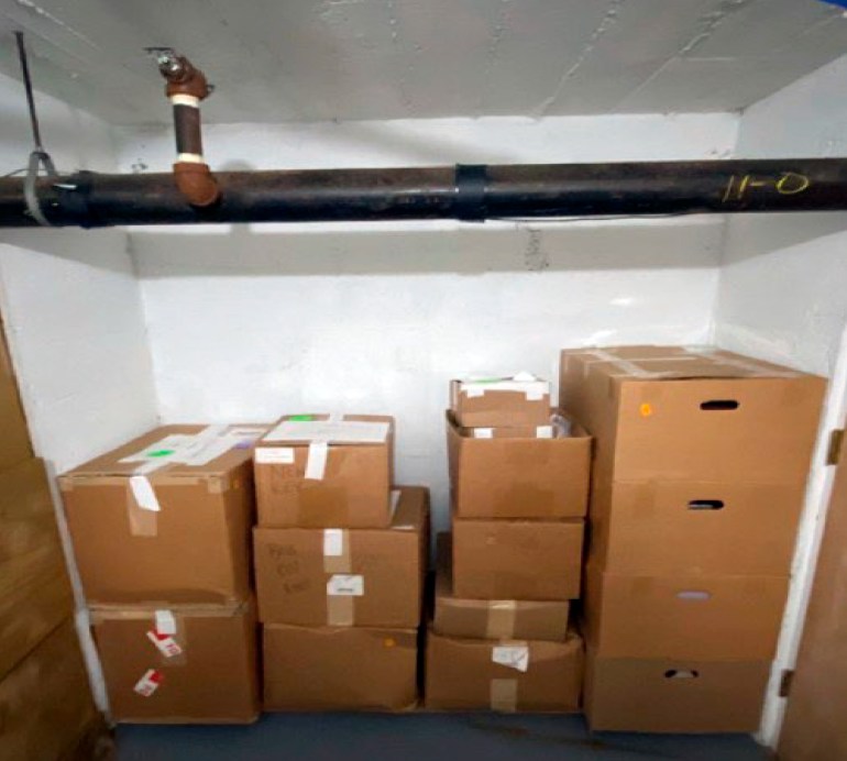 Boxes of records that had been stored at Mar-a-Lago