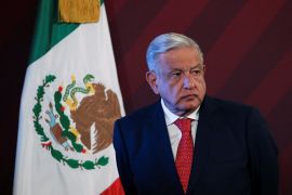 Mexican President Andres Manuel Lopez Obrador attends a news conference