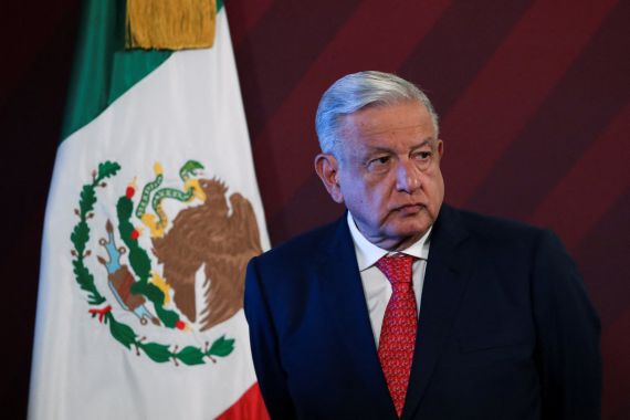 Mexican President Andres Manuel Lopez Obrador attends a news conference