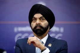World Bank President Ajay Banga says his vision is for the bank &#39;to create a world free from poverty on a livable planet&#39; [Amit Dave/Reuters]