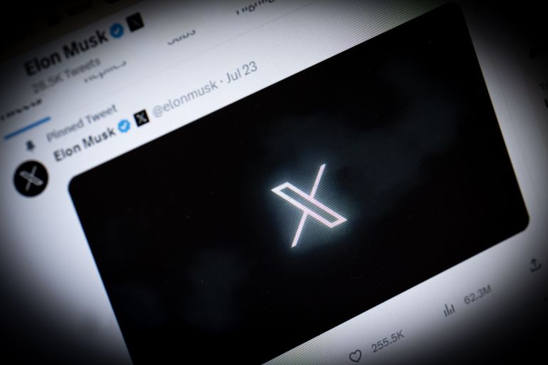 The new Twitter logo rebranded as X, is pictured in Paris on July 24, 2023, on the account of it's owner Elon Musk, after he changed his profile picture late on July 23, 2023, to the company's new logo, which he described as "minimalist art deco," and updated his Twitter bio to "X.com," which now redirects to twitter.com. - Twitter launched its new logo on July 24, 2023, replacing the blue bird with a white X on a black background as the Elon Musk-owned company moves toward rebranding as X. Founded in 2006, Twitter takes its name from the sound of birds chattering, and it has used avian branding since its early days, when the company bought a stock symbol of a light blue bird for $15, according to the design website Creative Bloq. (Photo by ALAIN JOCARD / AFP)