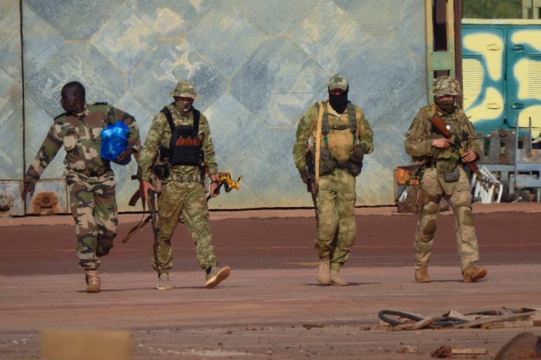 Three Russian mercenaries in Mali