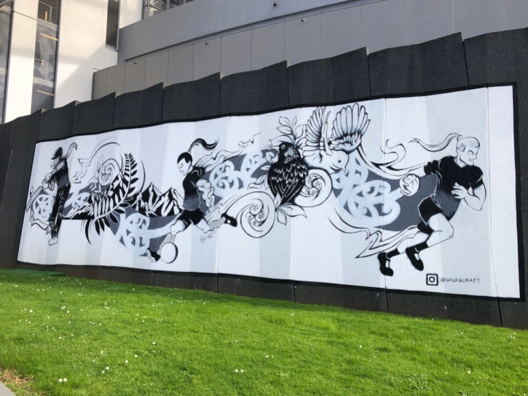 Wilkinson mural at Eden Park
