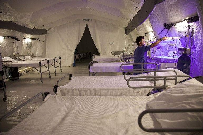 Tent hospital in Aleppo