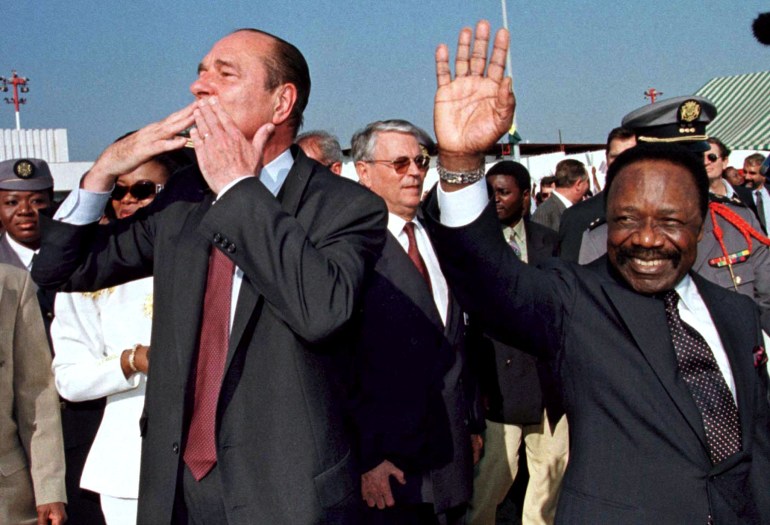 Jacques Chirac and Omar Bongo