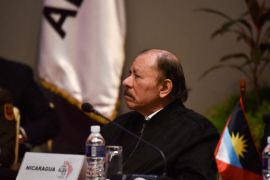 Nicaraguas President Daniel Ortega attends a two-day meeting with ALBA group representatives at the Revolution Palace in Havana, Cuba, December 14, 2021.