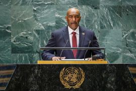 Sudan President of the Transitional Sovereign Council Abdel-Fattah Al-Burhan Abdelrahman Al-Burhan addresses the 78th Session of the U.N. General Assembly in New York City, U.S., September 21, 2023. REUTERS/Eduardo Munoz