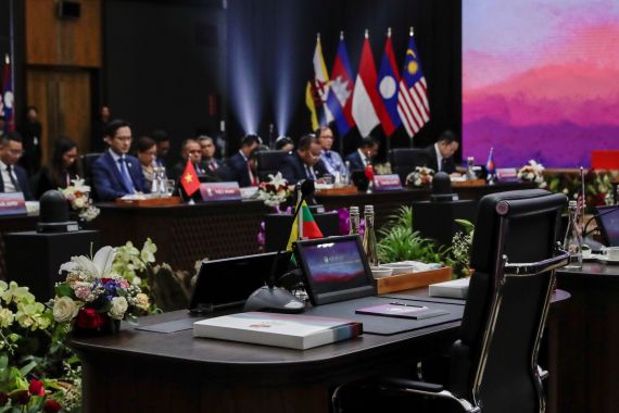 Myanmar's empty chair at the ASEAN foreign ministers' summit in Jakarta