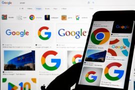 Google has a whopping 90 percent of the search engine market, an advantage the US government argues allows it to suppress competition [Richard Drew/AP Photo]
