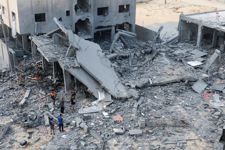 Aftermath of Israeli strikes in Khan Younis