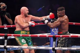 Tyson Fury in action against Francis Ngannou