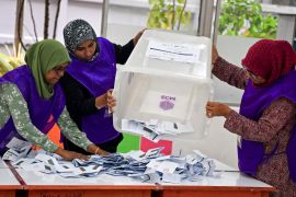 Mohamed Muizzu, a pro-China candidate, emerged victorious in the recent presidential run-off held on Saturday in the Maldives [Mohamed Afrah/AFP]