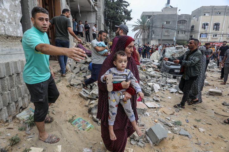 Civilians evacuate buildings as Israeli attacks continue