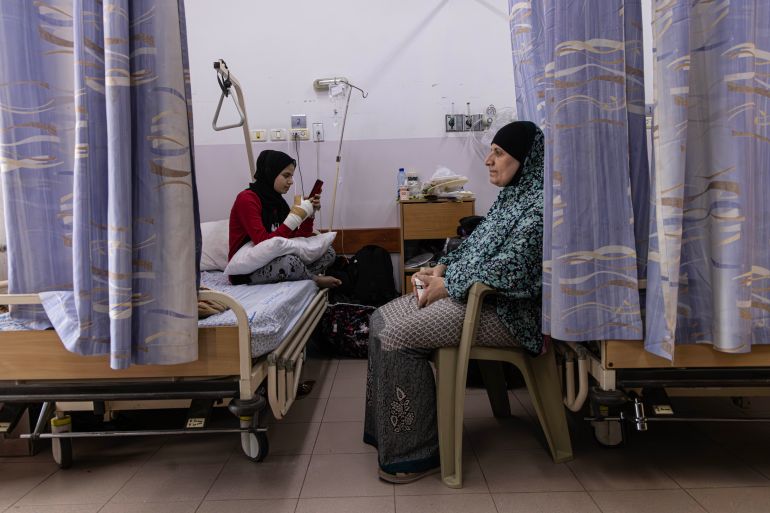 Gaza patients are stranded and stuck in Makassed Hospital in occupied East Jerusalem after the outbreak of war in the Gaza Strip and the closure of crossings