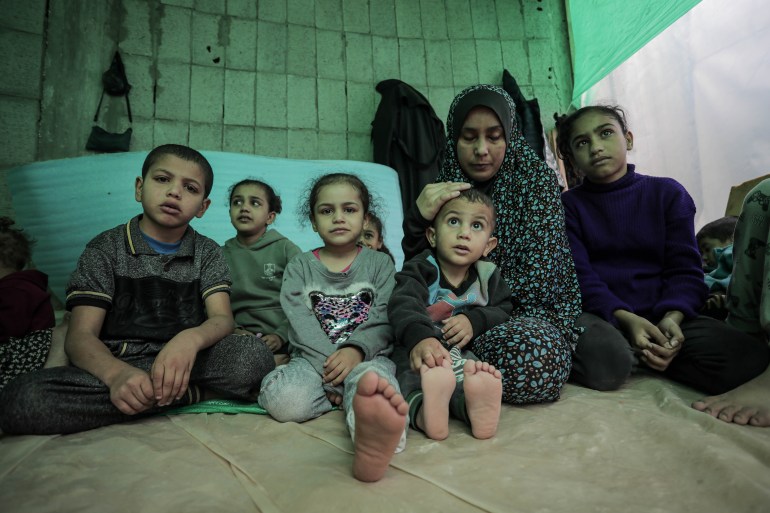 Shifa al-Samouni, Faraj's wife, said her six children cannot sleep without the presence of their father 