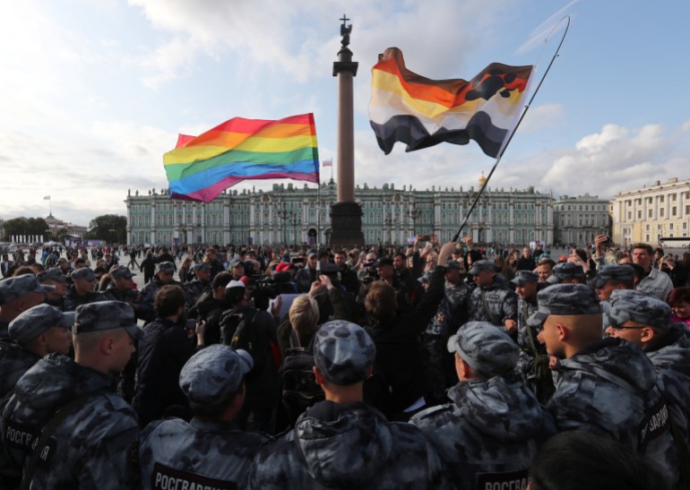 Pride rally in Russia