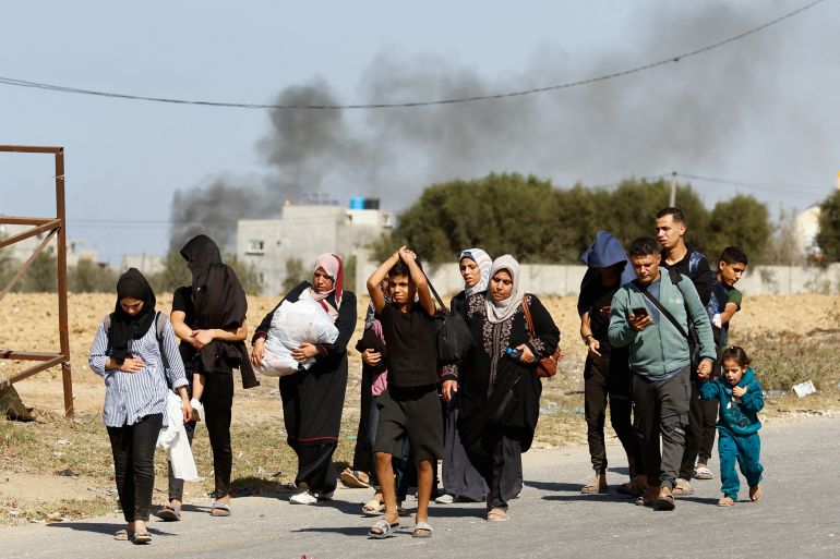 Palestinians fleeing north Gaza move southward as Israeli tanks roll deeper into the enclave
