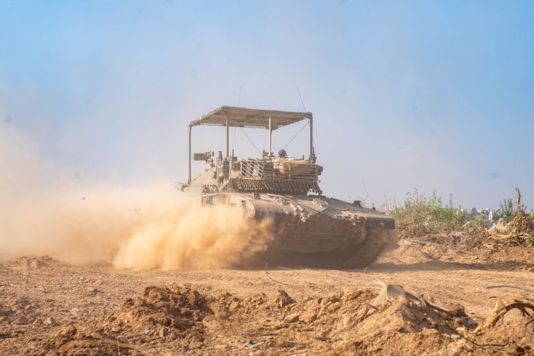 Israeli tank in the Gaza Strip