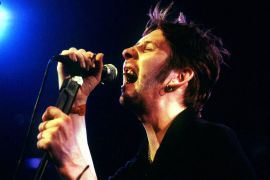 Shane MacGowan, former lead singer of The Pogues, performs during the Montreux Jazz festival on July 15, 1995 [Reuters]