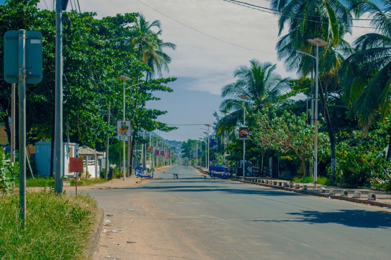 Empty streets in the capital of Freetown