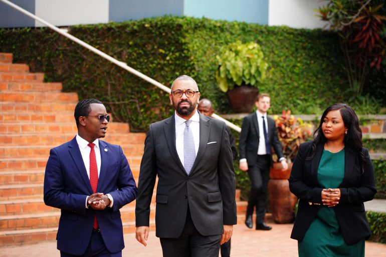 British Home Secretary James Cleverly tours the Kigali Genocide Memorial
