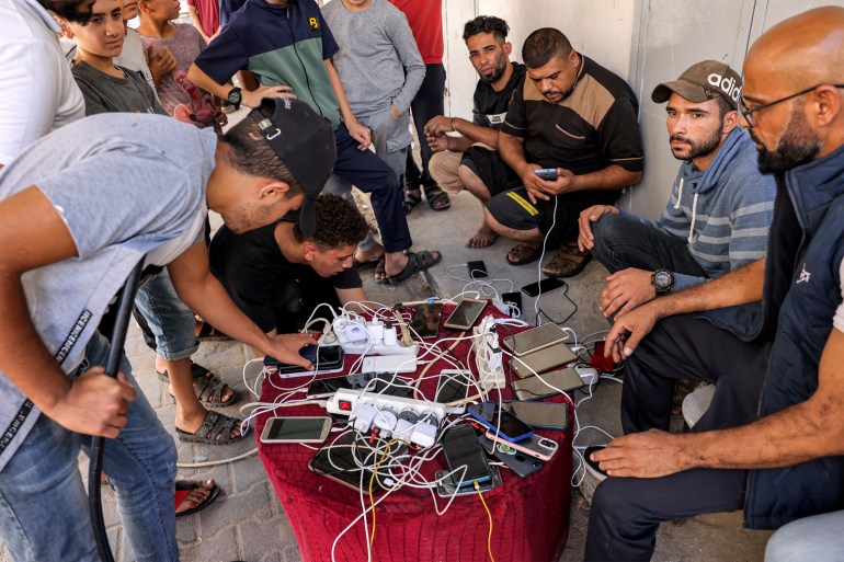 Phone charging in Gaza