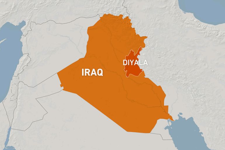 Map of Diyala province, Iraq