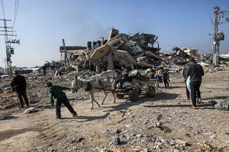 Al-Maghazi refugee camp after Israeli forces withdrew from the area in Deir Al Balah, Gaza